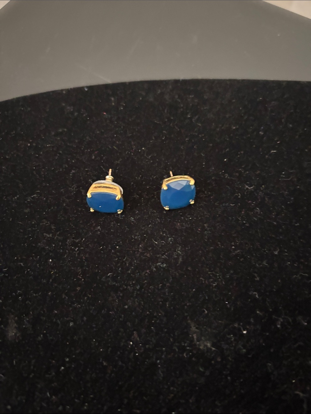 Kate Spade Gold-Setting Blue Faceted Stud Earrings - Women Jewelry